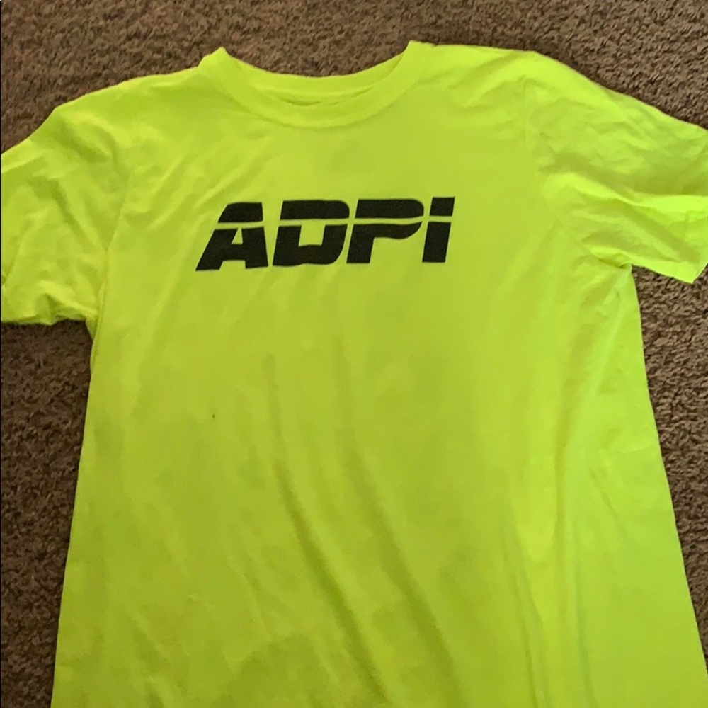 ADPI bright green t-shirt